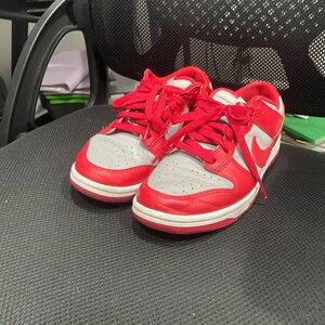 Kids Red and Gray Sneakers